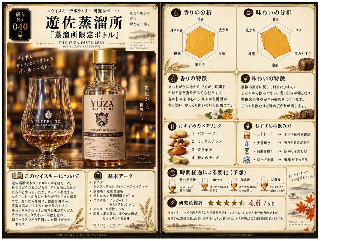 研究レポート No.040 遊佐蒸溜所 蒸溜所限定ボトル