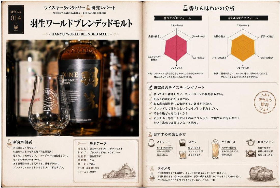 研究レポート No.014 羽生 ワールドブレンデッドモルト