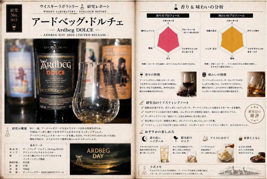 研究レポート No.013 アードベッグ・ドルチェ Ardbeg DOLCE