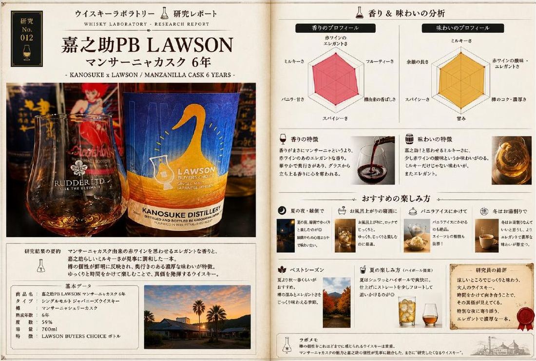 研究レポート No.012 嘉之助PB LAWSON マンサーニャカスク 6年