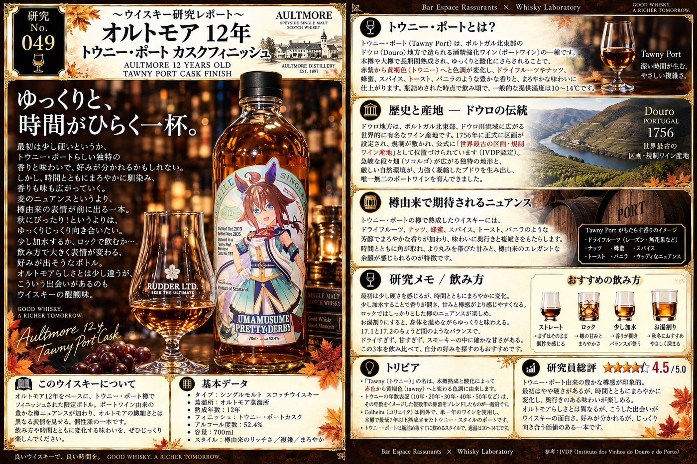 研究レポート No.049 オルトモア 12年 トウニー・ポート カスクフィニッシュ